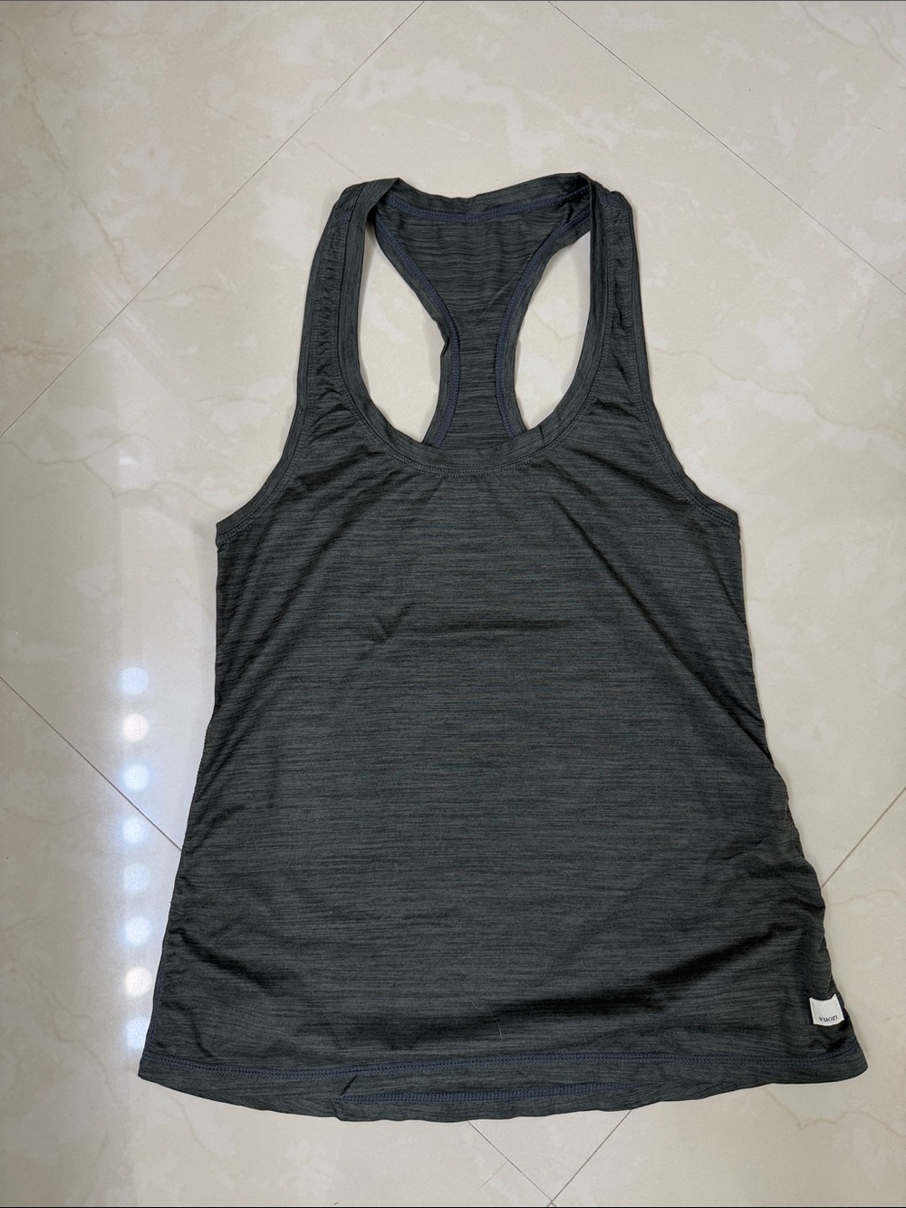 Vuori Dark Charcoal Racerback Tank